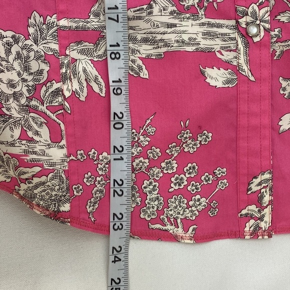 Harold's Cotton Village print Snap Button Top Women's Small - Picture 10 of 10